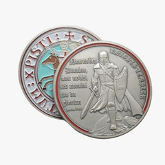 2 Moedas Cruz de Malta Cavaleiros Templários - PROMOÇÃO