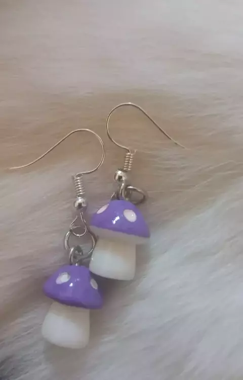 Brinco de Cogumelo Amanita – Roxo - comprar online