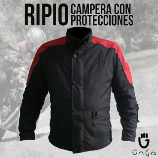 Campera de moto Ripio con Abrigo desmontable y protecciones