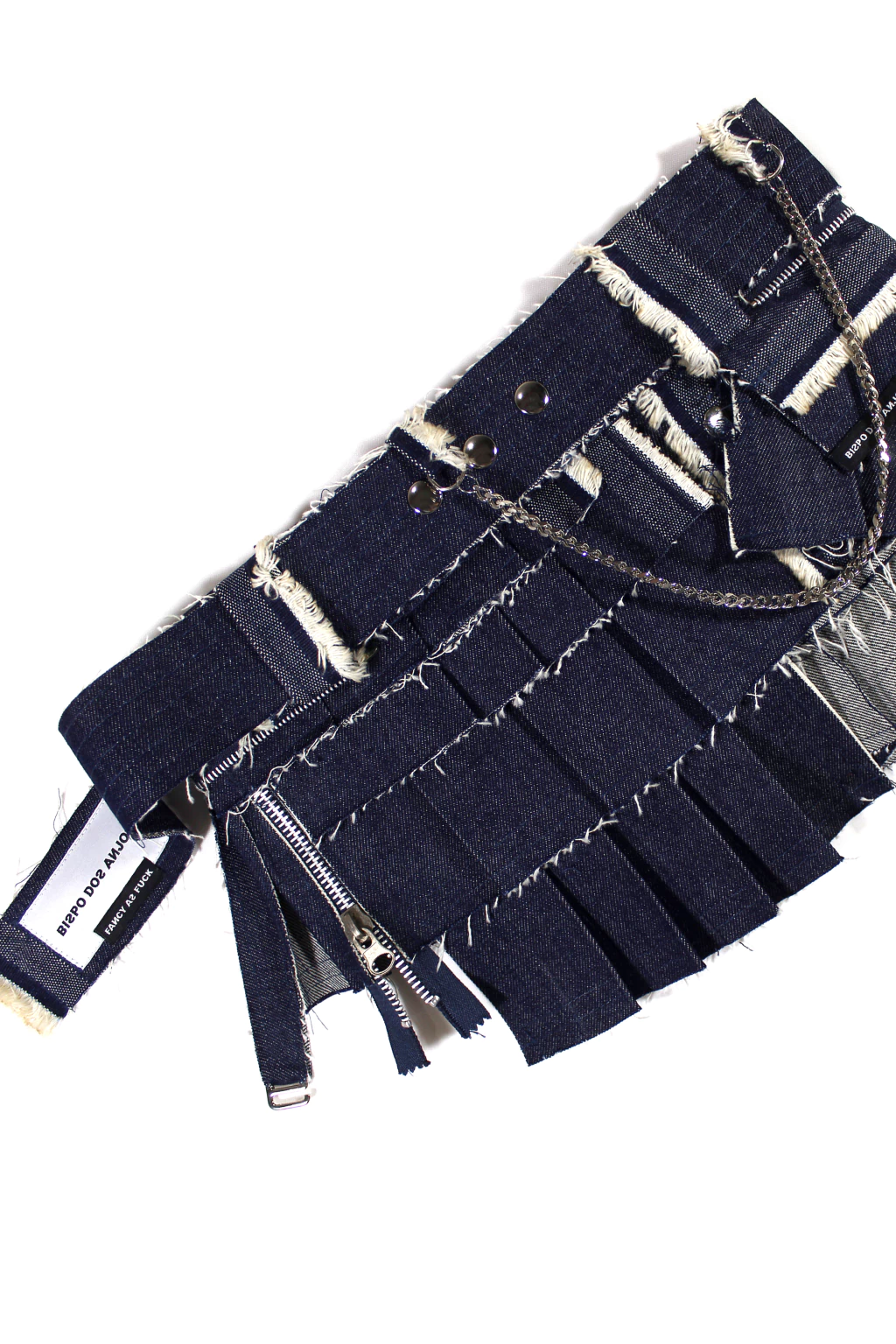 FANCY BELT SKIRT DENIM SCRAPS