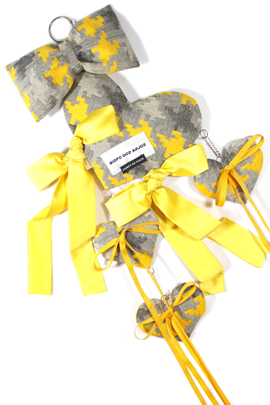 FANCY ZERO WASTE KEYCHAIN COLECIONÁVEL - JACQUARD PIED-DE-COQ AMARELO