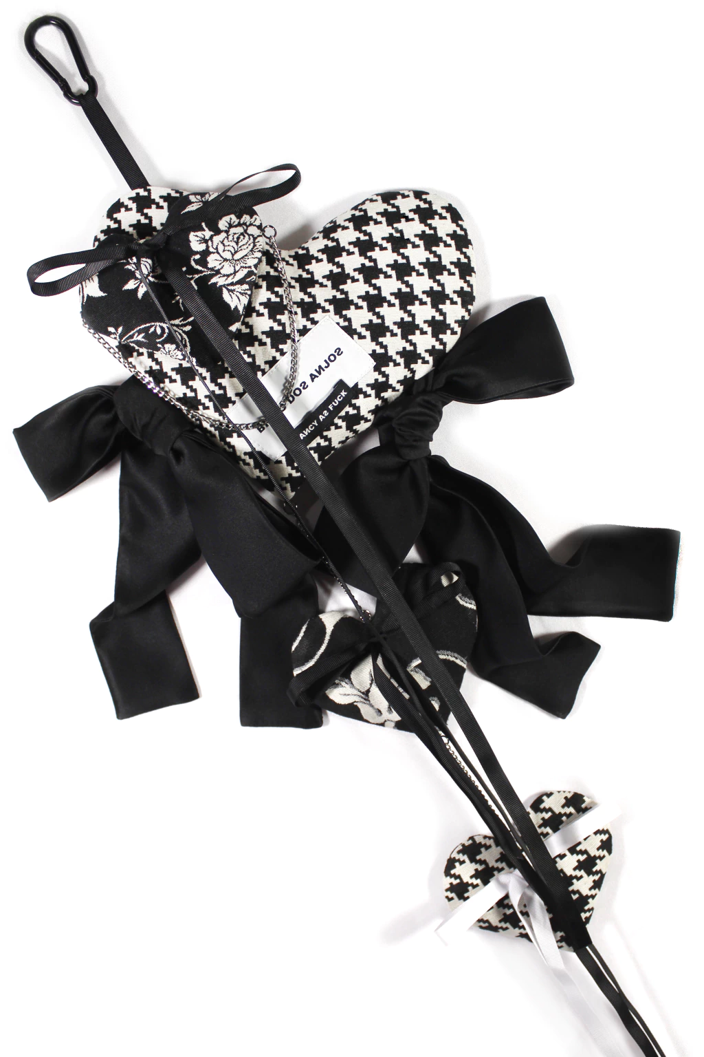 FANCY ZERO WASTE KEYCHAIN COLECIONÁVEL - PIED-DE-POULE PRETO