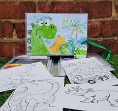 10 estojos de pintura completos dinossauros fofos 31 itens na internet