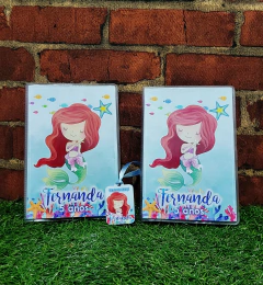 10 estojos de pintura lembrancinha pequena sereia com 31 itens completo - comprar online