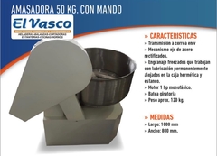 Amasadora 50kg con mando EL VASCO en internet