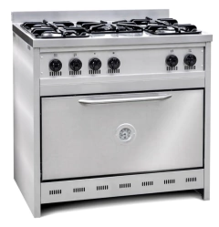 Cocina industrial 5 hornallas 90cm CF
