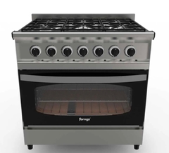 Cocina 6 hornallas 82cm con vidrio Fornax