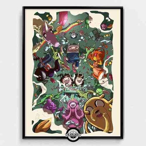 Cuadro Adventure Time Hora Aventura Infantil 30x40 Slim