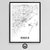 Cuadro Mapa Ciudad Venecia Europa Nordico Deco 30x40 Slim