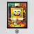 Cuadro Bob Esponja Poster Diseño Vintage Series 40x50 Mad