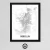 Cuadro Mapa Ciudades Medellin Colombia Deco 40x50 Mad