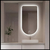 Espejo Con Luz Led 60 X 90 Touch Capilla Invertido Baños - DECOGLASS 