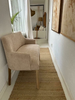 Silla curva doble tapizada