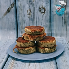 6 unidades BURGERS DE POLLO, ESPINACA Y AVENA CON QUESO GRATINADO