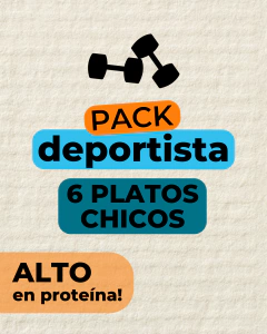PACK DEPORTISTA 6 PLATOS TAMAÑO CHICO - comprar online