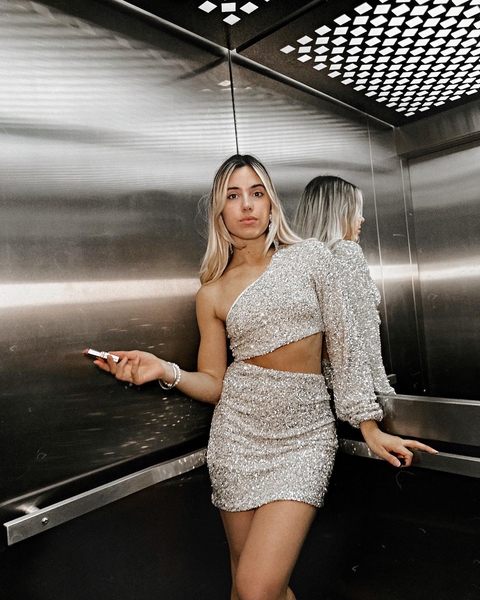 Vestido Zelinne Luxury Perlado