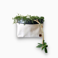 Cachepô borda couro - Vaso Cuia - comprar online