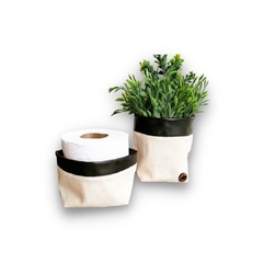 Kit cachepôs Eco couro - 2 peças - comprar online