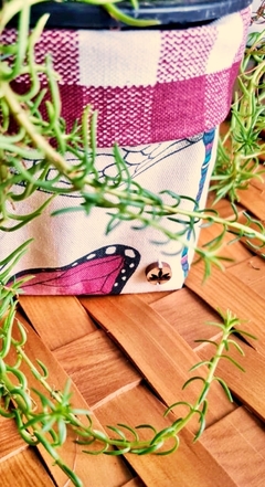 Cachepô em tecido Liberty - P - loja online