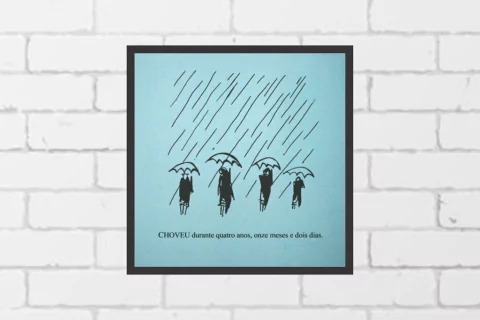 quadro decorativo moldura laqueada com vidro Cem anos de Solidão