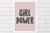 quadro decorativo moldura laqueada com vidro girl power