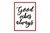 quadro decorativo moldura laqueada com vidro Good Vibes Always comprar