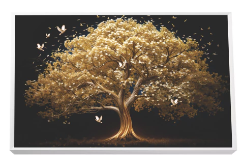 Árvore da vida - Preta com Dourada