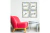 quadro decorativo moldura laqueada com vidro Fé-Amor-Paz-Sorte