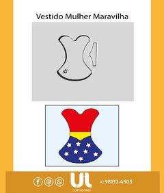 Cod405.3 Vestido Mulher Maravilha