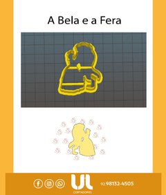 Cod205-2 Cortador A Bela e a Fera