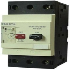 Disjuntor Motor BHS BDM-NG3800 com botões de controle e especificações visíveis.