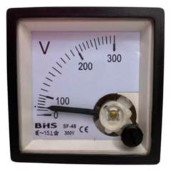 Voltímetro Ferro Móvel BHS SF-V48 48X48 (CA) 300V