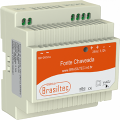 Fonte de Alimentação Chaveada Brasiltec Série 1 para Trilho DIN 24Vdc 75W 3,12A