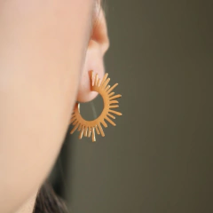Image of Sun Hoop Earrings