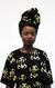 camisa estampada a mão com símbolo de Gana da civilização africana Asante
