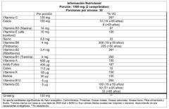 MULTIVITAMINAS Y MINERALES CON GINSENG - comprar online
