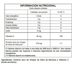 VINAGRE DE MANZANA EN COMPRIMIDOS - comprar online