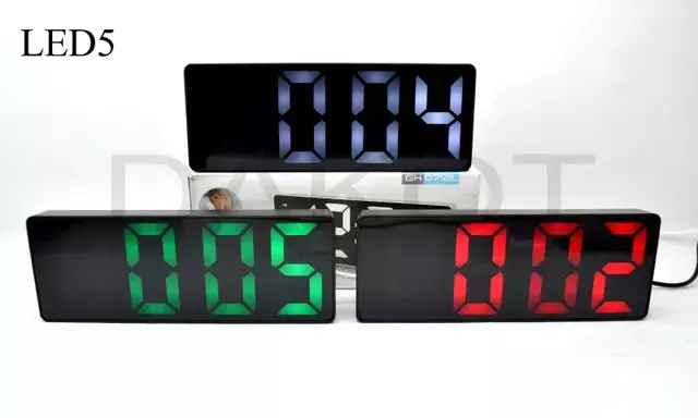 Reloj digital LED5 rectangular Marca Dakot