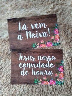 Plaquinha para Pajens e Daminhas com frase personalizada