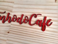 Lettering Cantinho do Café Vermelho na internet