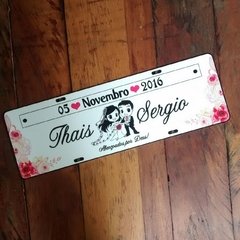 Plaquinha Carro dos Noivos