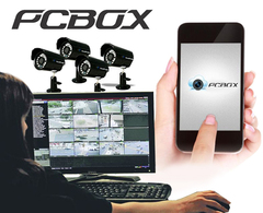 Imagen de CCCTV KIT DVR DE 8 Canales - PCB-DVR9008K - 8 Canales de audio, 6 Cam. Y Cables c/disco 500GB PCBOX