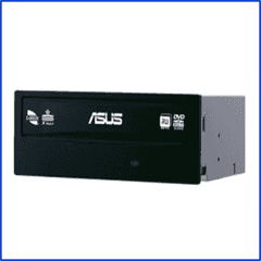 Grabadora DVD interna 24x SATA Negra ASUS