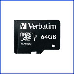 Tarjeta MicroSDXC 64 GB Clase 10 c/adap VERBATIM