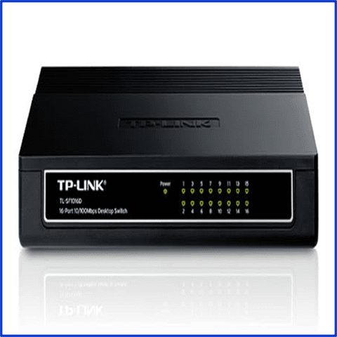 SWITCH 16P TP-LINK SF1016D 10/100 GREEN DESKTOP