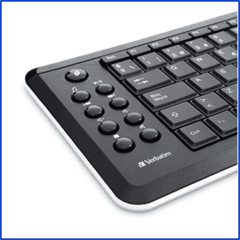 Teclado multimedia inalambrico Negro VERBATIM - comprar online