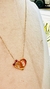 Colar Cordão Semi Jóia Dourado Especial Dia das Mães - Coração Pézinho Vazado e Cristal Laço