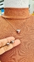 Conjunto Brinco com Colar Prata Coração Liso