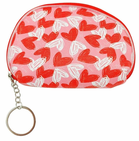 Porta Moedas Corações Vermelho