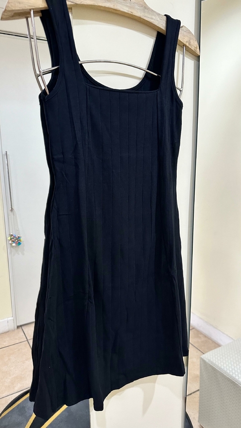 Vestido Canelado - Preto 6854